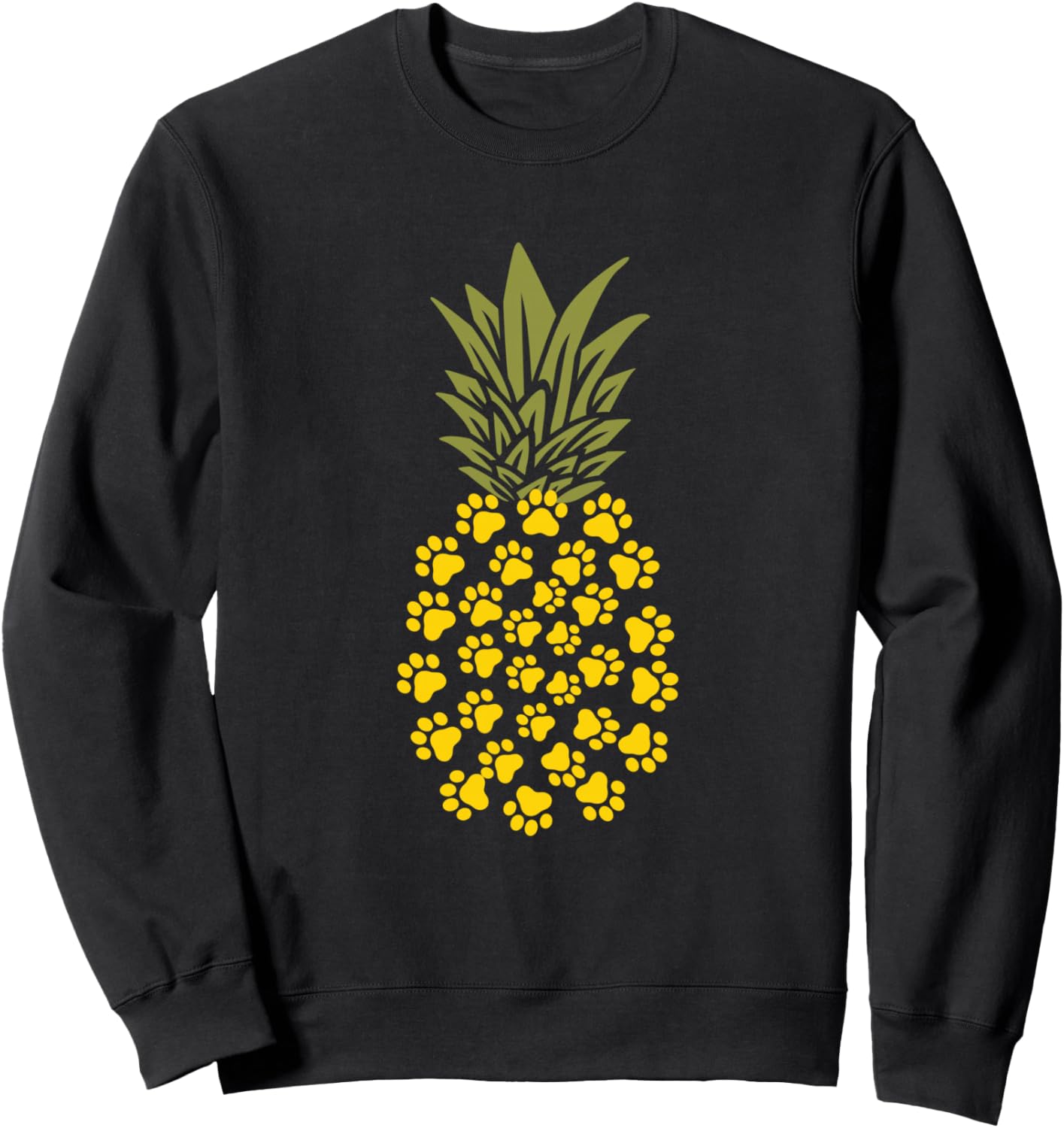 

Толстовка с принтом кошачьей лапы в виде ананаса Pineapple Cat Paw Print, черный
