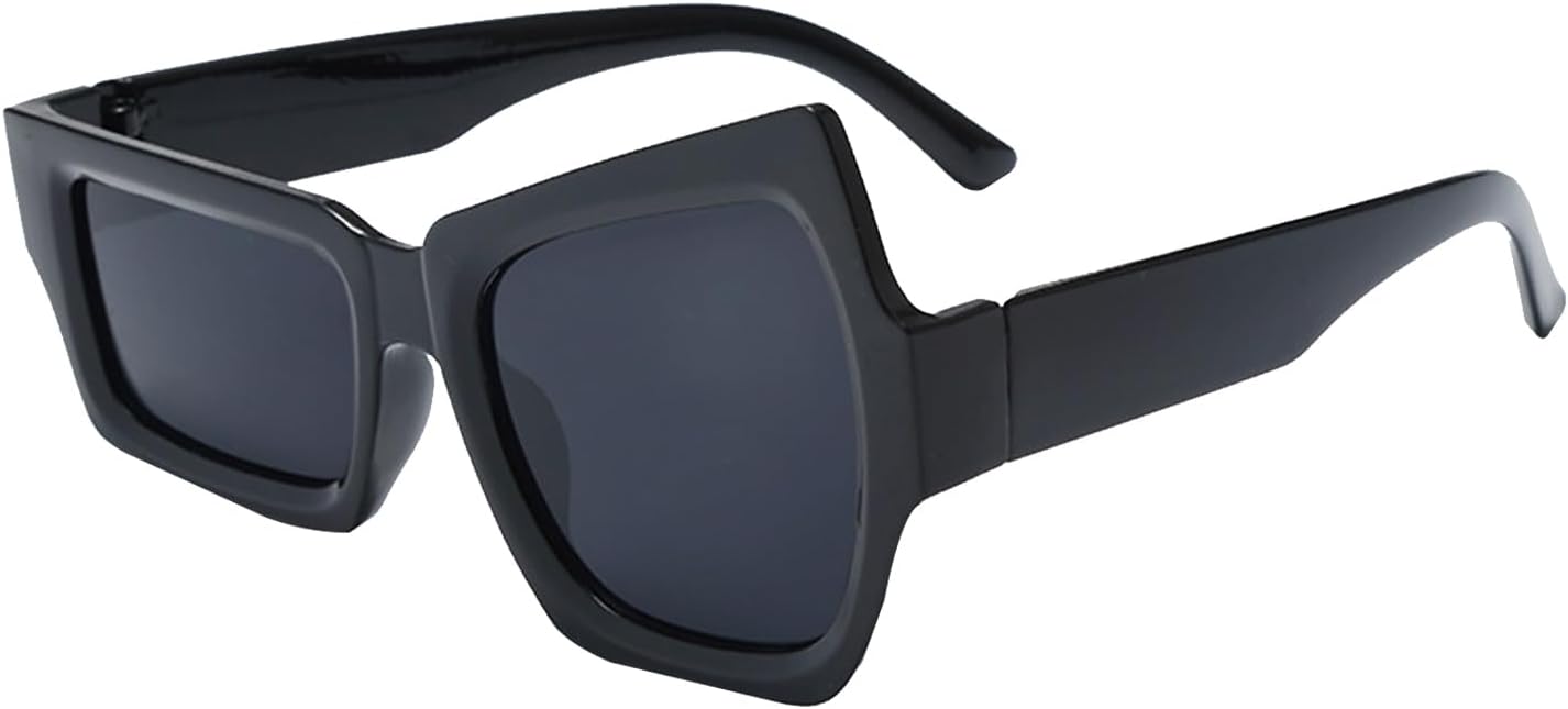 

Солнцезащитные очки — Женские забавные очки неправильной формы | Декоративные удобные асимметричные пляжные солнцезащитные очки, модные солнцезащитные очки Generic, Black Frame Gray Film