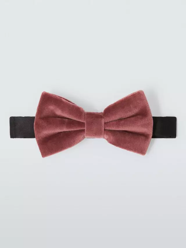 

Галстук John Lewis Velvet Bow, розовый