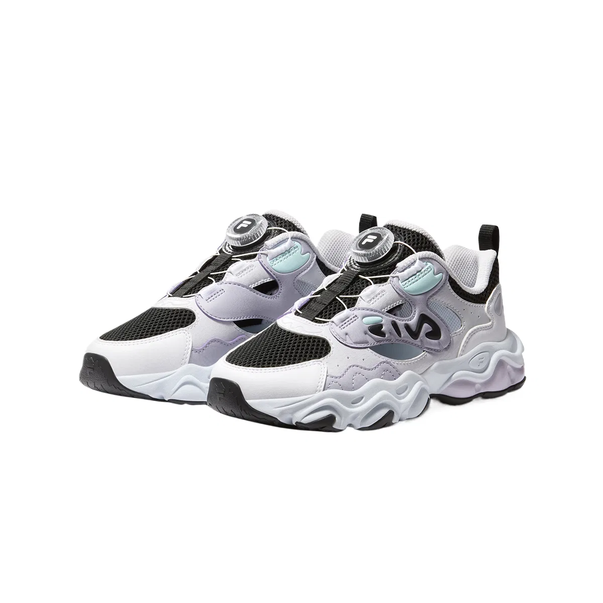Кроссовки беговые Heritage FHT FILA KIDS черно-сиреневые — фото 4
