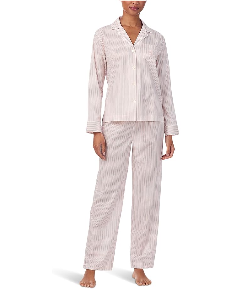 

Пижама Lauren Ralph Lauren Woven Long, цвет Pink Stripe