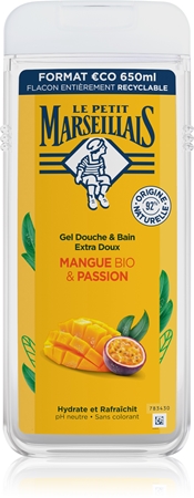 

Нежный гель для душа Le Petit Marseillais Mango BIO & Passion Fruit, 650 ml