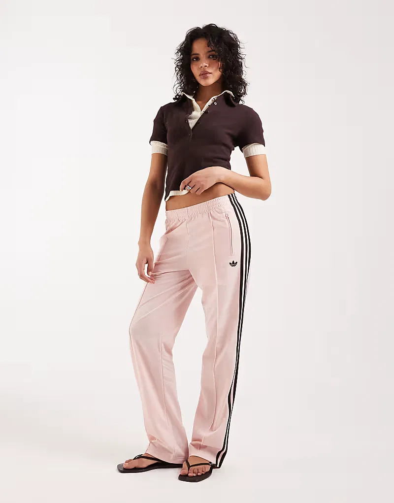 Классические спортивные брюки Adidas Originals Firebird, розово-коричневый
