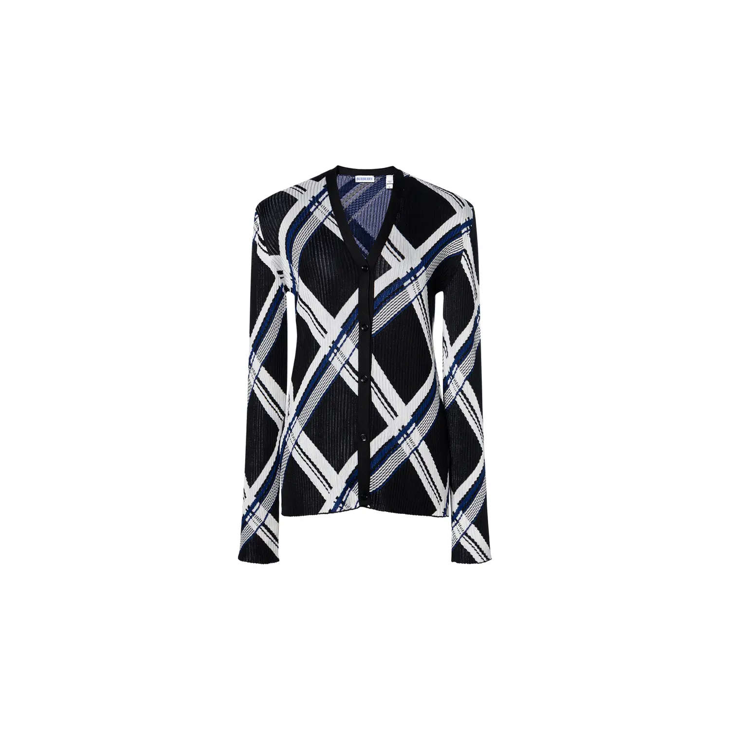 

Кардиган из жаккардового шелка Burberry, черный