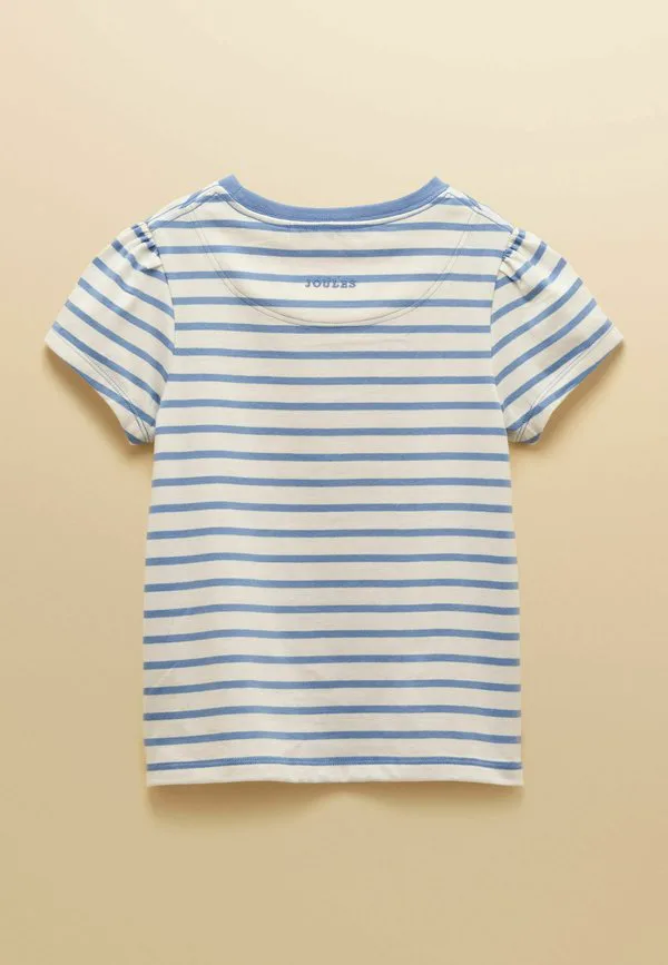 Футболка astra с аппликационным принтом, стандартного кроя. Joules, White & Blue Striped Horse — фото 2