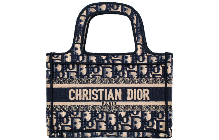 

Женская сумка Dior BookTote, синий/белый