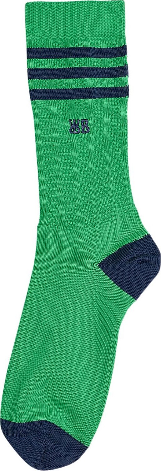 

Носки adidas x Wales Bonner 'Vivid Green/Collegiate/Navy', зеленый