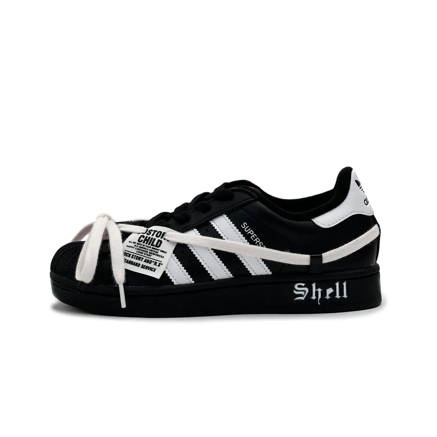Adidas Originals Superstar 2 Low top детские скейтбординг кроссовки Black Unisex — фото 3