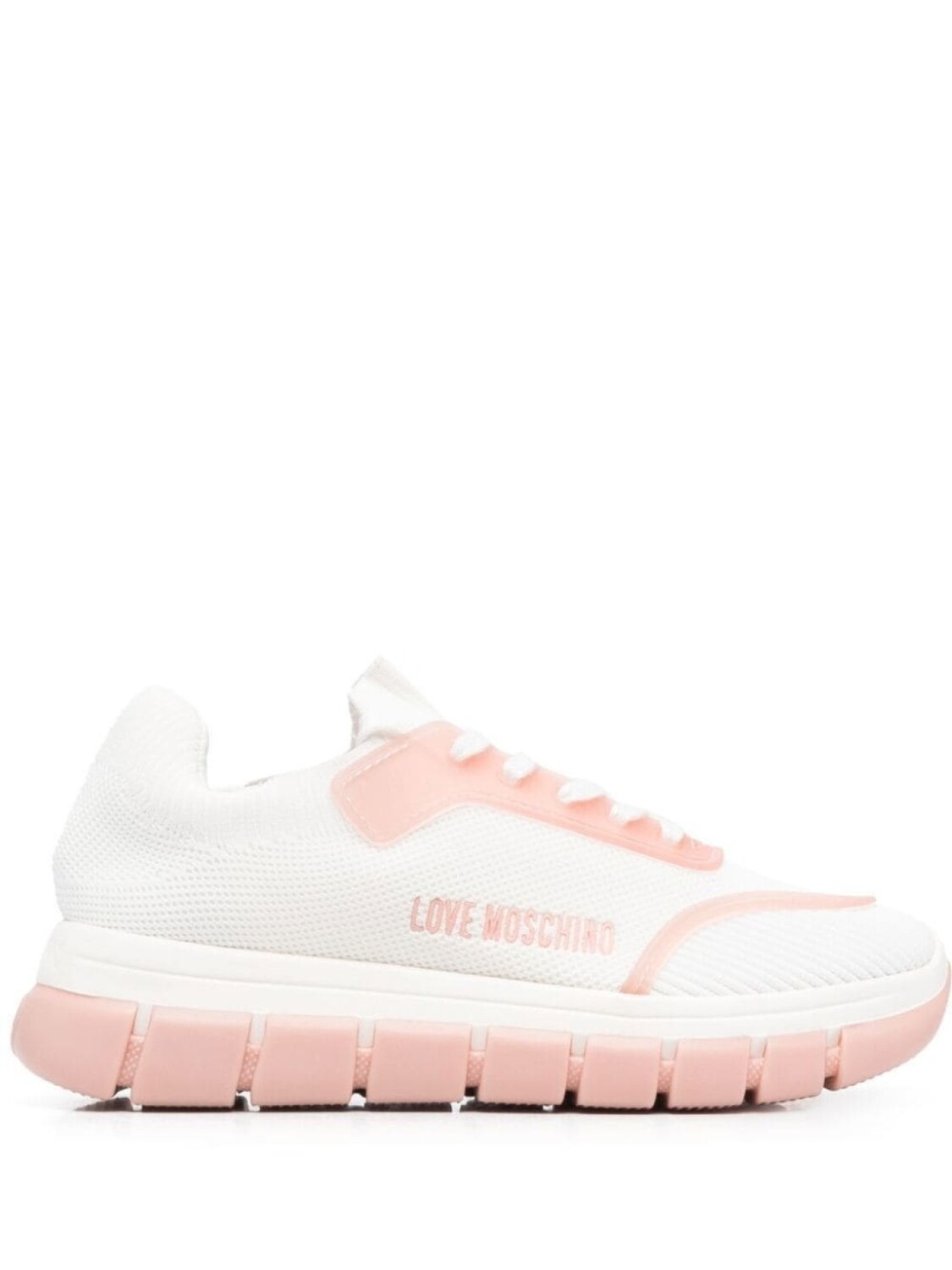 

Кроссовки Love Moschino With Logo, белый/светло-розовый