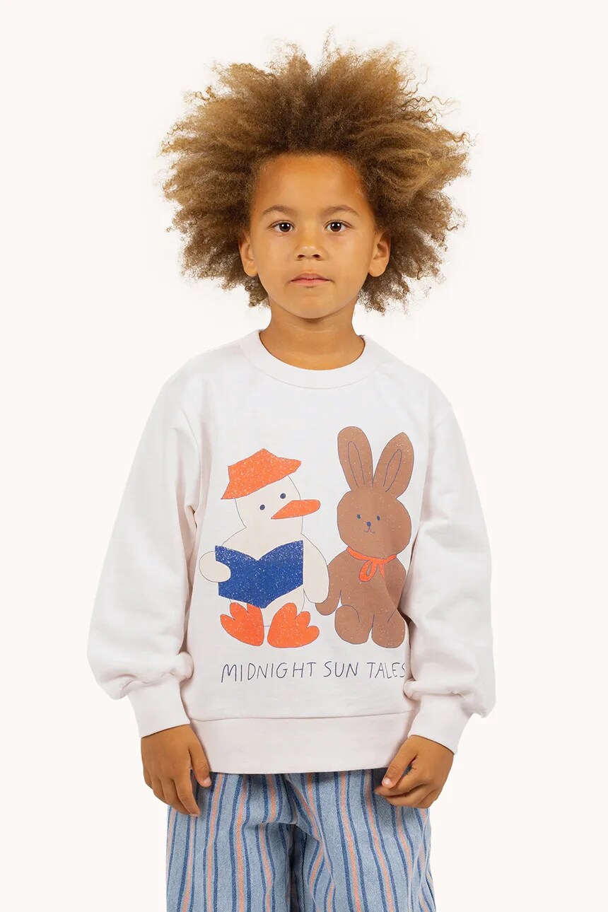 

Детская хлопковая толстовка READERS GRAPHIC Sweatshirt Tinycottons, бежевый