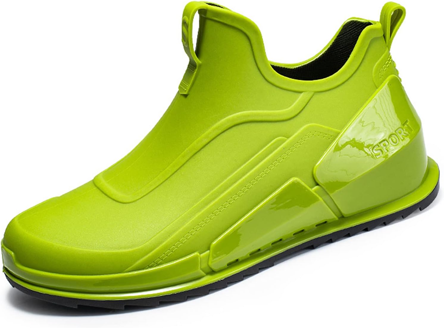 

Мужские модные ботинки CHUUMEE, короткие дождевые ботинки, резиновые ботинки для сада до щиколотки, утепленные водонепроницаемые дождевые туфли, зеленый