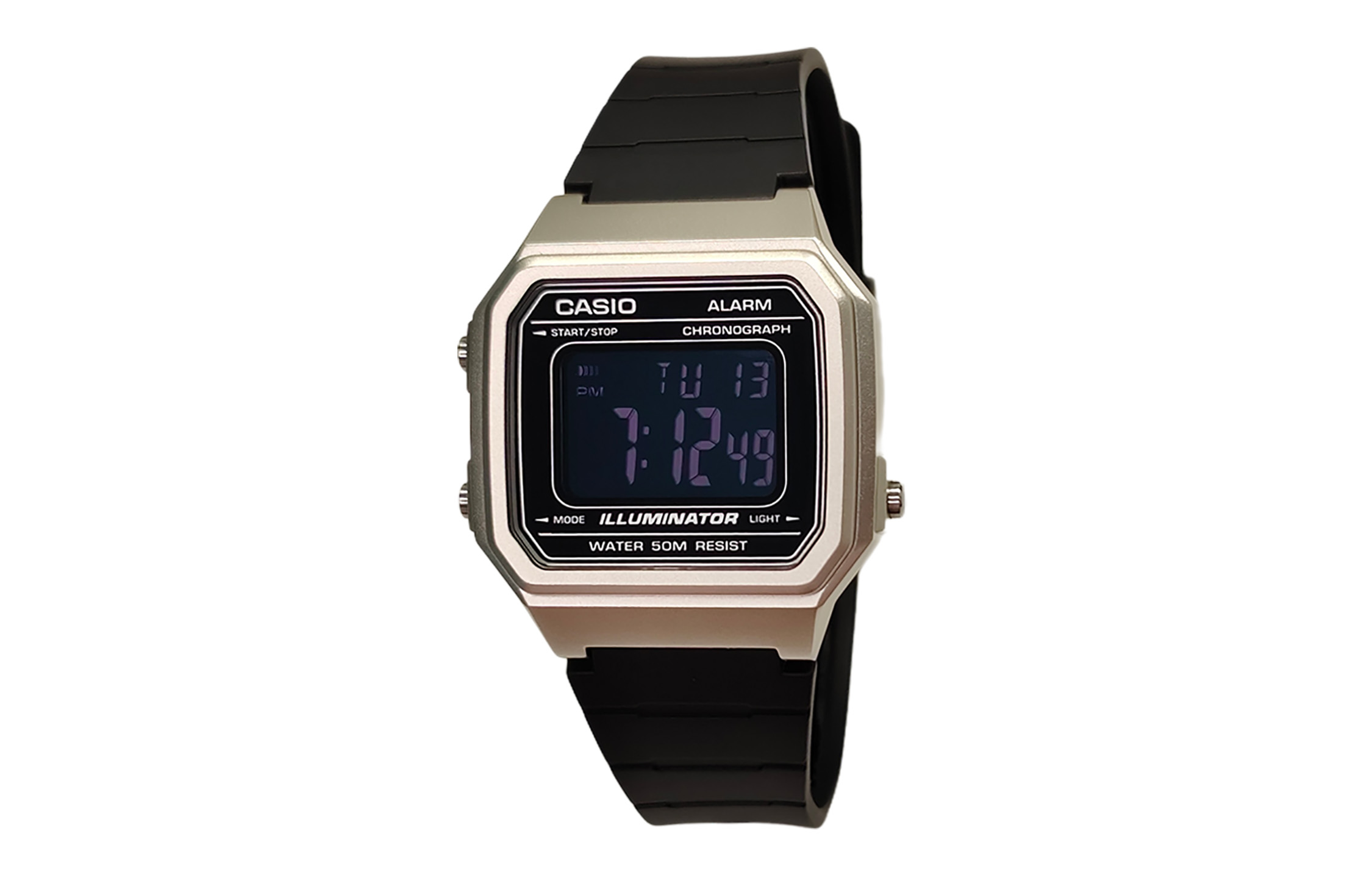 

CASIO Часы Retrofit Series Quartz Movement Resin Strap Watch Men's Watch Black Dial, Black Dial with Black-Violet Crystal