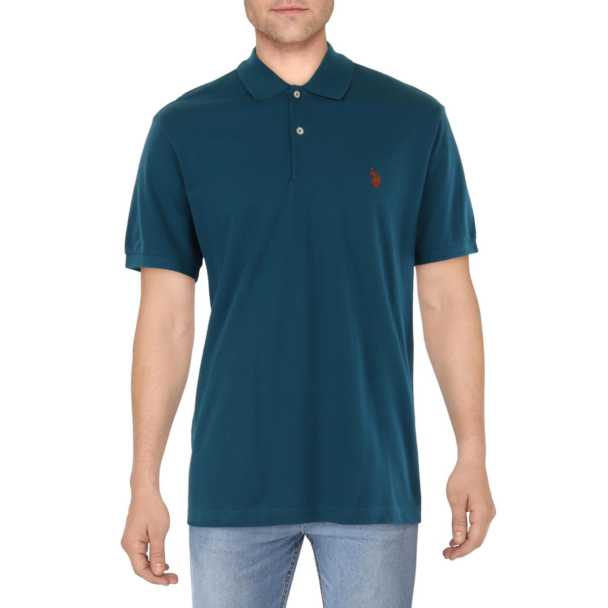 

Мужская рубашка-поло с короткими рукавами из пике U.S. POLO ASSN., цвет hudson teal