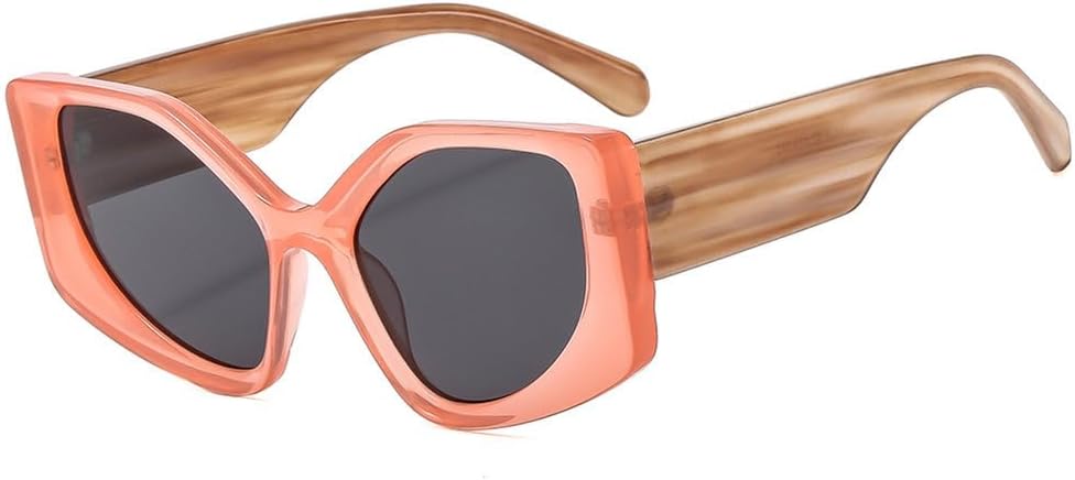 

Женские солнцезащитные очки «кошачий глаз» в винтажном стиле с отделкой под дерево, роскошные женские солнцезащитные очки с защитой от УФ-излучения UV400 TYUVIVO, Pink