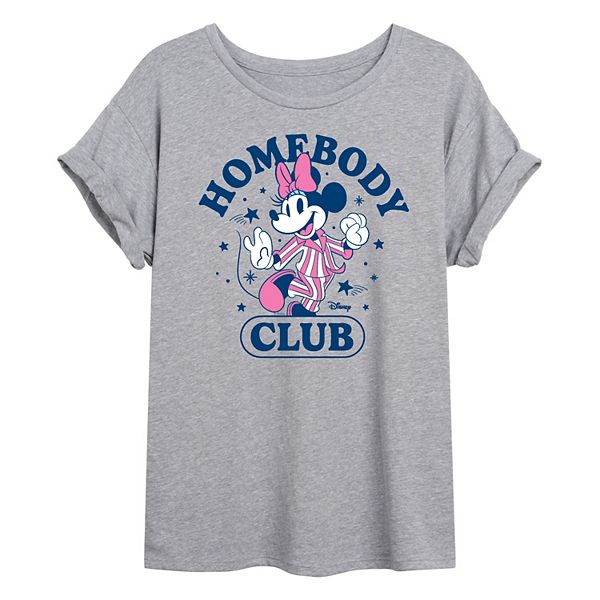 

Футболка Minnie Mouse Homebody Club oversized для подростков Disney, Heather Gray
