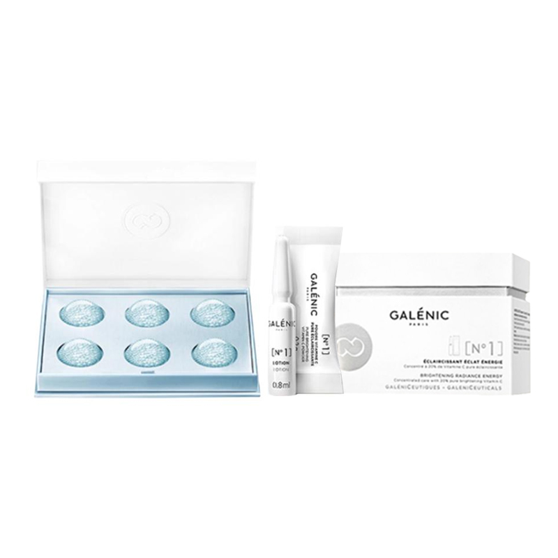 GALENIC Маска для лица little blue pearl, сыворотка с витамином c, набор для ухода за кожей, успокаивающий и осветляющий — фото 4
