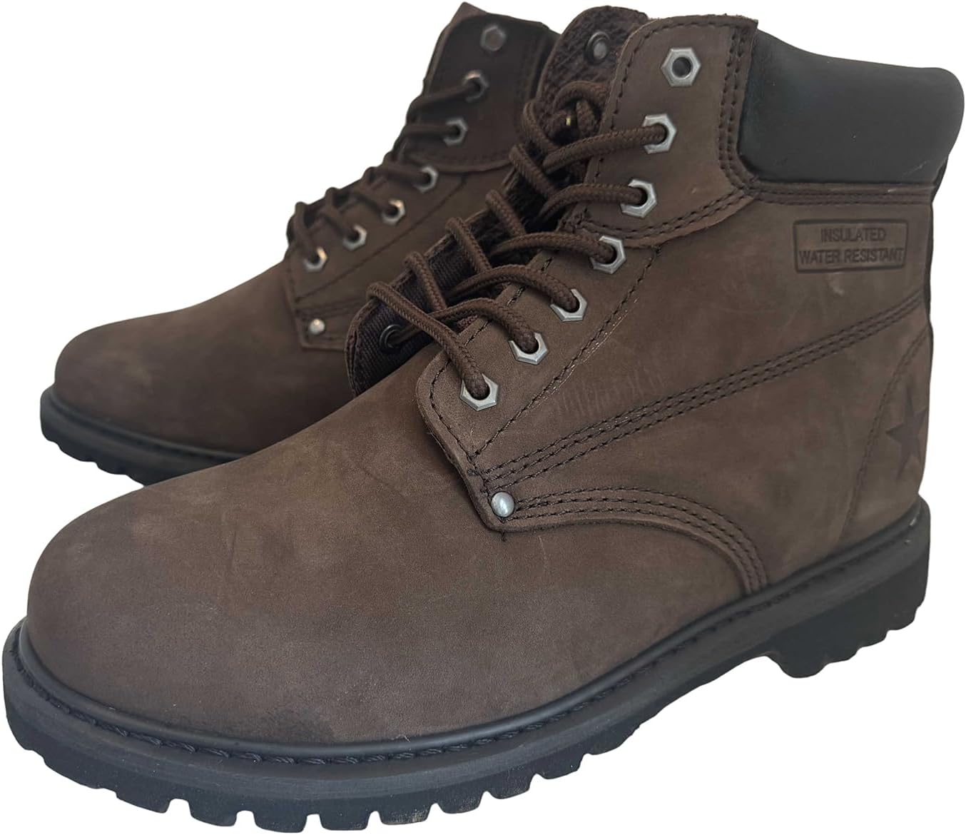 

Мужские ботинки Bangka, коричневая нубуковая кожа, 15 см, устойчивые к скольжению и маслу, шнуровка, ботинки на щиколотку