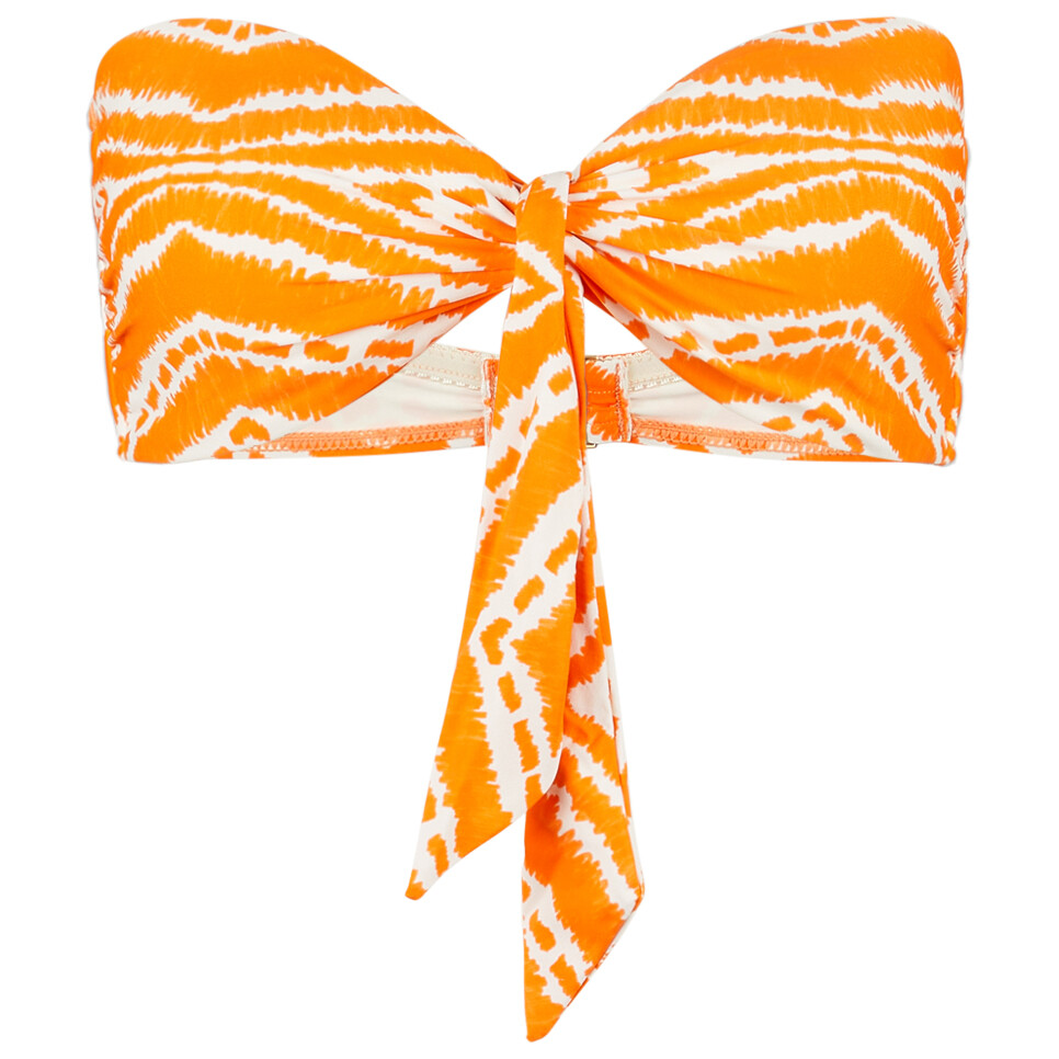 

Верх бикини Seafolly Women's Zanzibar Twist Tie Front Bandeau, цвет Mandarin