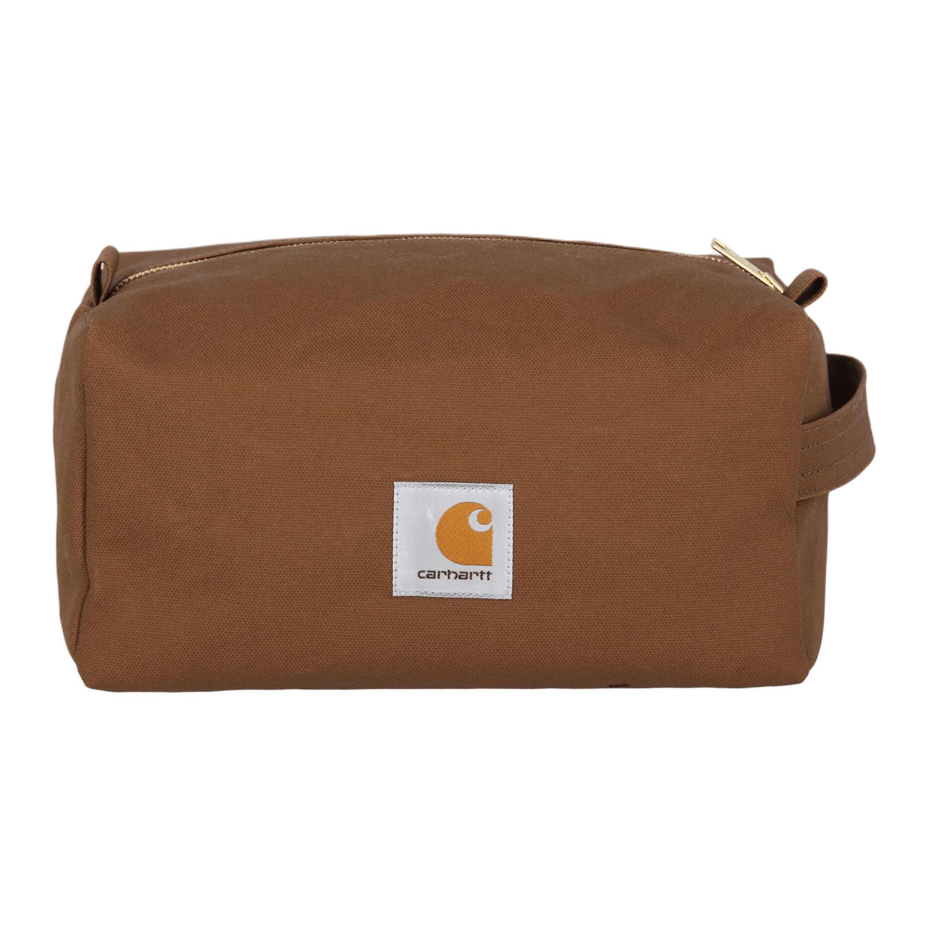 

Carhartt WIP Холщовая дорожная косметичка унисекс коричневая, Brown