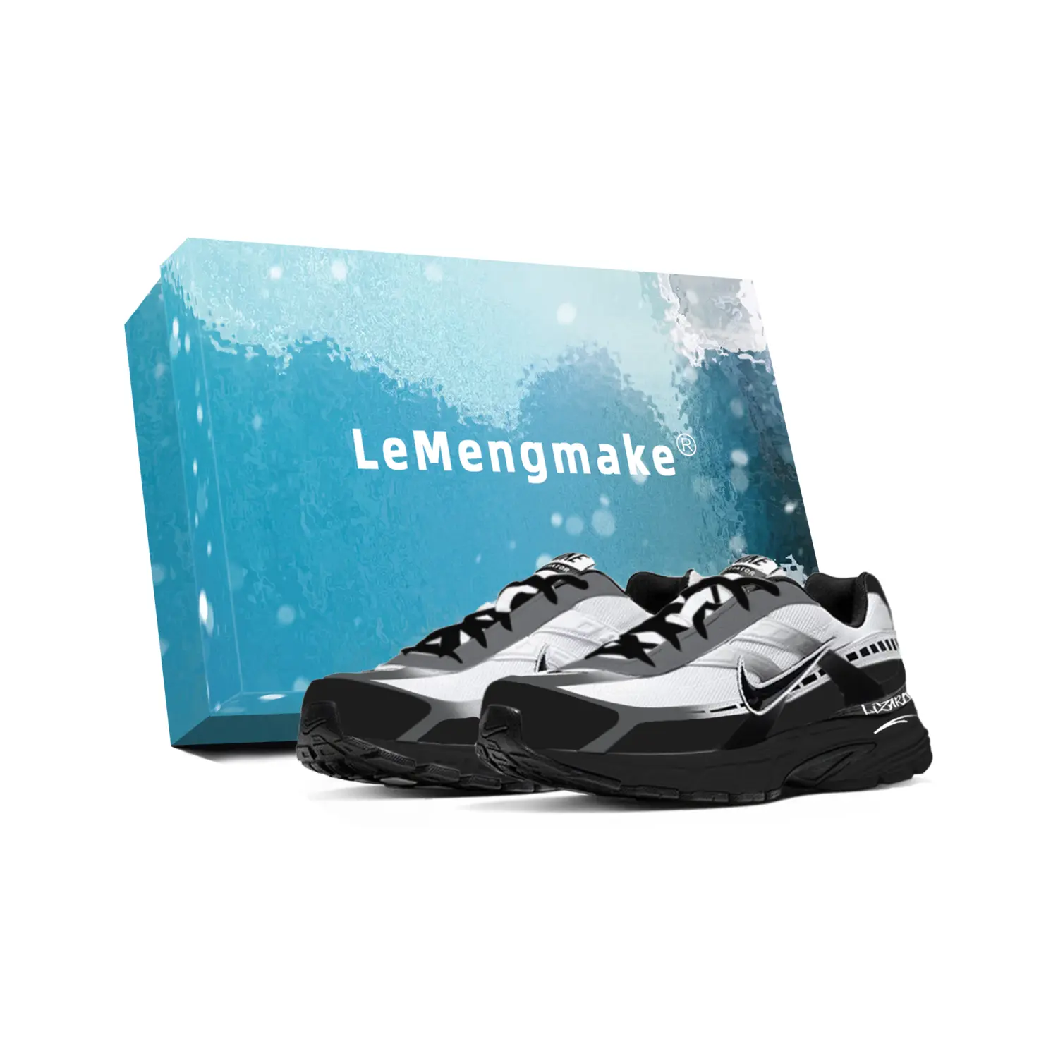 

Nike Мужские кроссовки для бега низкие инициатор амортизирующие дышащие поддерживающие black white