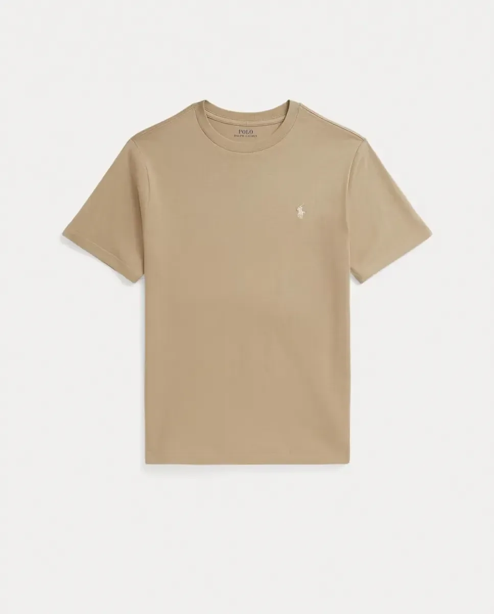 Детская футболка из трикотажного хлопка Polo Ralph Lauren, бежевый — фото 4