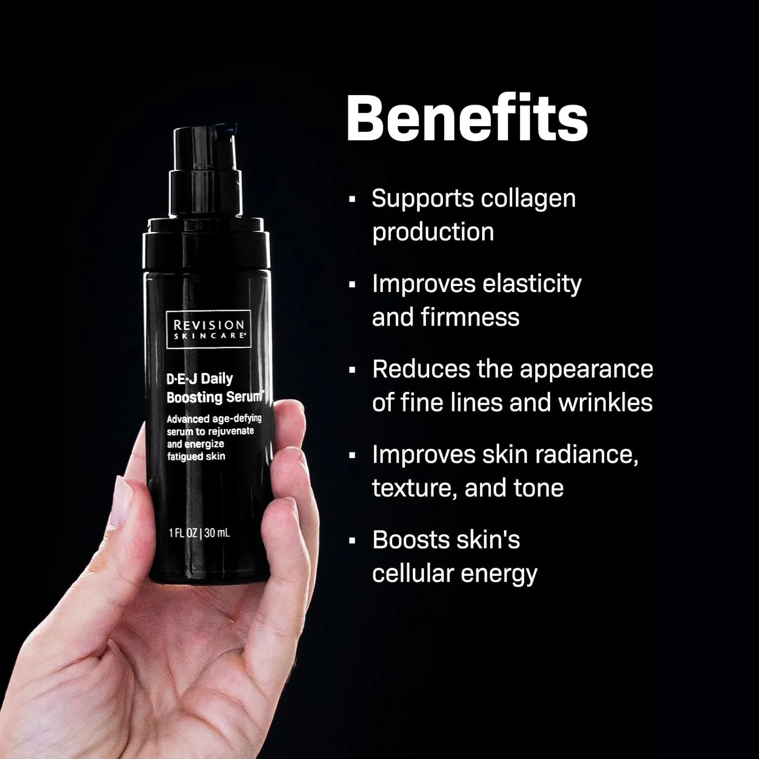 Сыворотка Revision Skincare — Для ежедневного ухода D·E·J Daily Boosting Serum, антивозрастная , уменьшает морщины, 28.35 г — фото 2