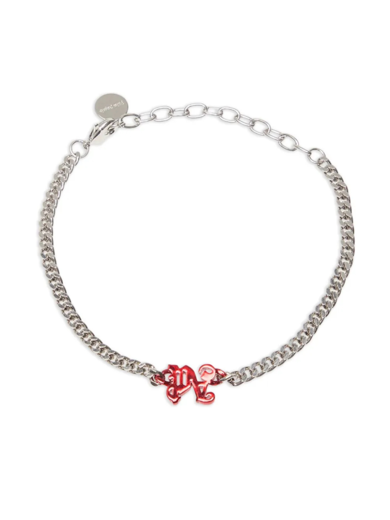 

Браслет-цепочка с монограммой Palm Angels, серебряный