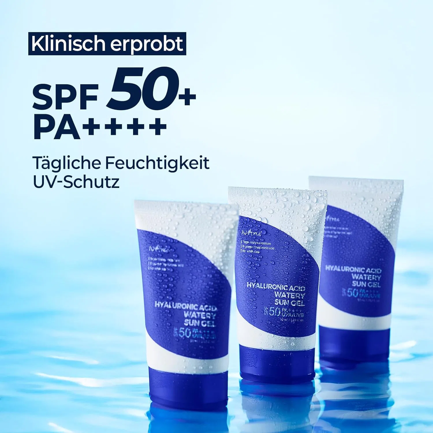 Солнцезащитный гель для лица «Hyaluronic Acid Watery Sun Gel» SPF 50+ PA++++ от ISNTREE Isntree — фото 3