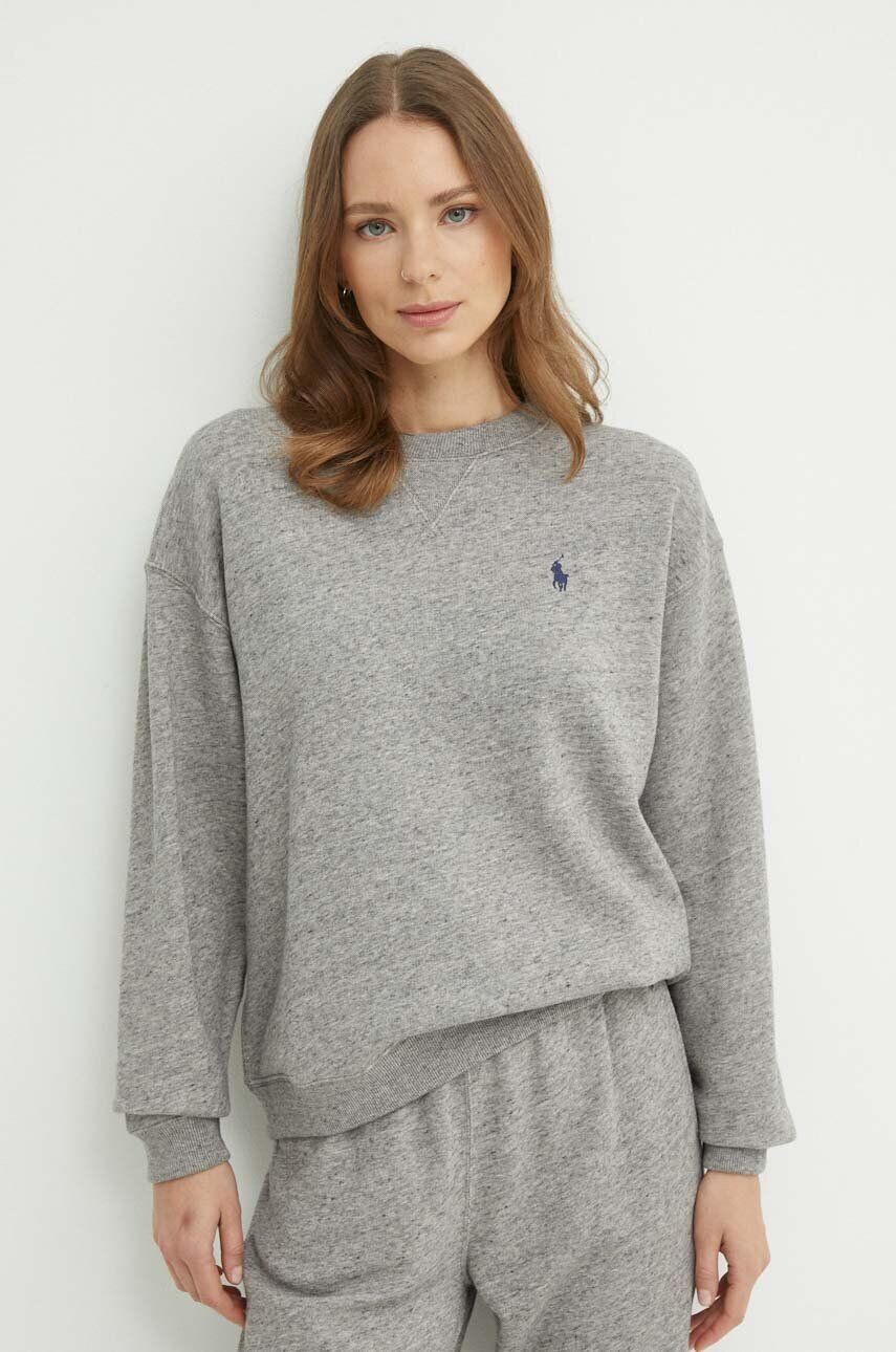

Хлопковая толстовка Polo Ralph Lauren, серый