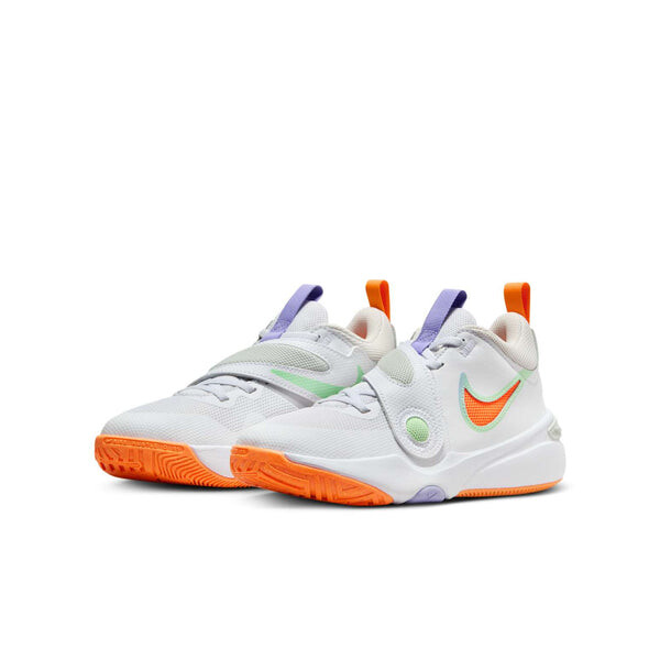 Кроссовки team hustle d11 'white total orange' Nike, белый — фото 3