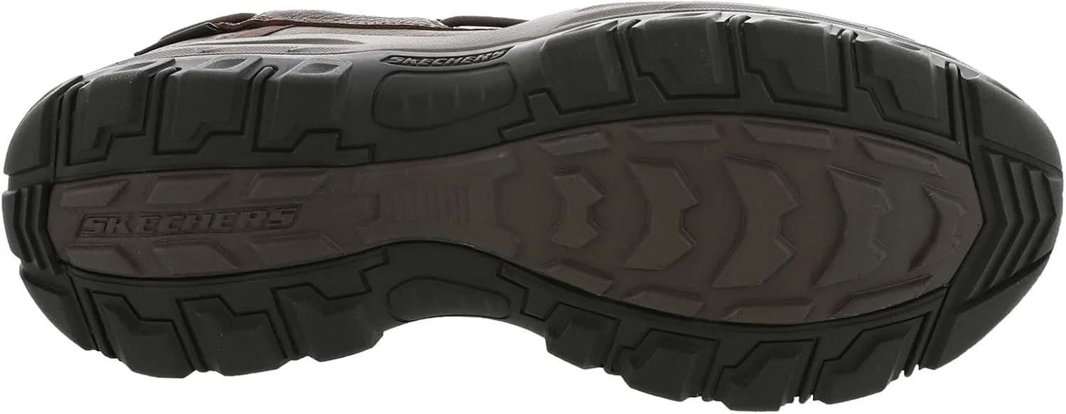 Мужские слипоны Skechers USA Knowlson - Shore Thing с носком-мокасином из кожи и нейлоновыми шнурками, коричневый — фото 3