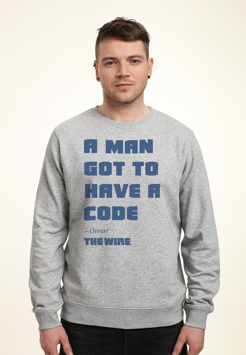 

Толстовка THE WIRE QUOTE Henry Tiger, цвет Mottled Light Grey