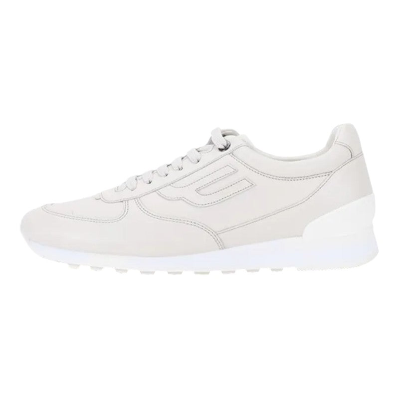 Мужские кроссовки Bally Gismo 6239589 Dusty White Calf Plain Leather Sneakers — фото 4