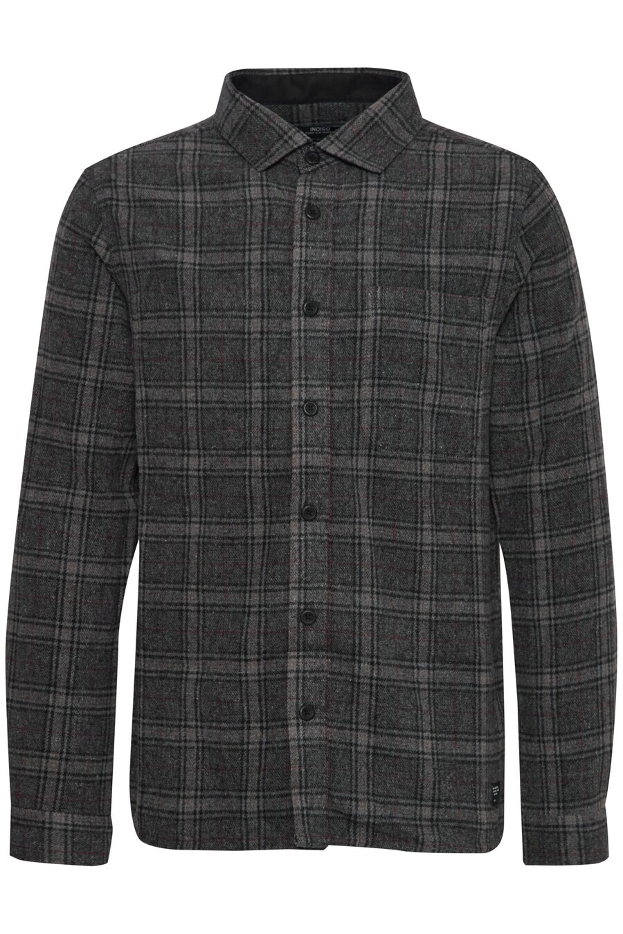 

Клетчатая рубашка INDICODE JEANS Regular fit Button Up Shirt Valmer, серый