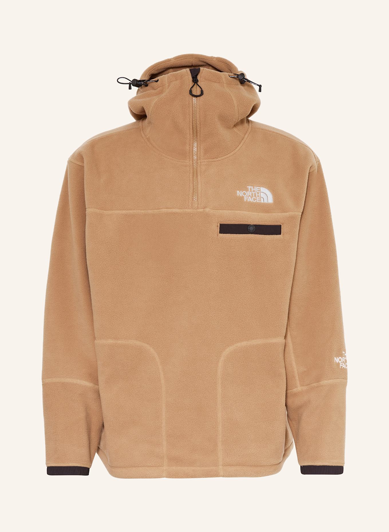 

Флисовая толстовка с капюшоном The North Face, коричневый