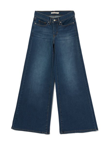 Джинсы 318 Формирующие широкие штанины, средний цвет, индиго Levi'S, Dark Indigo - Worn In — фото 4