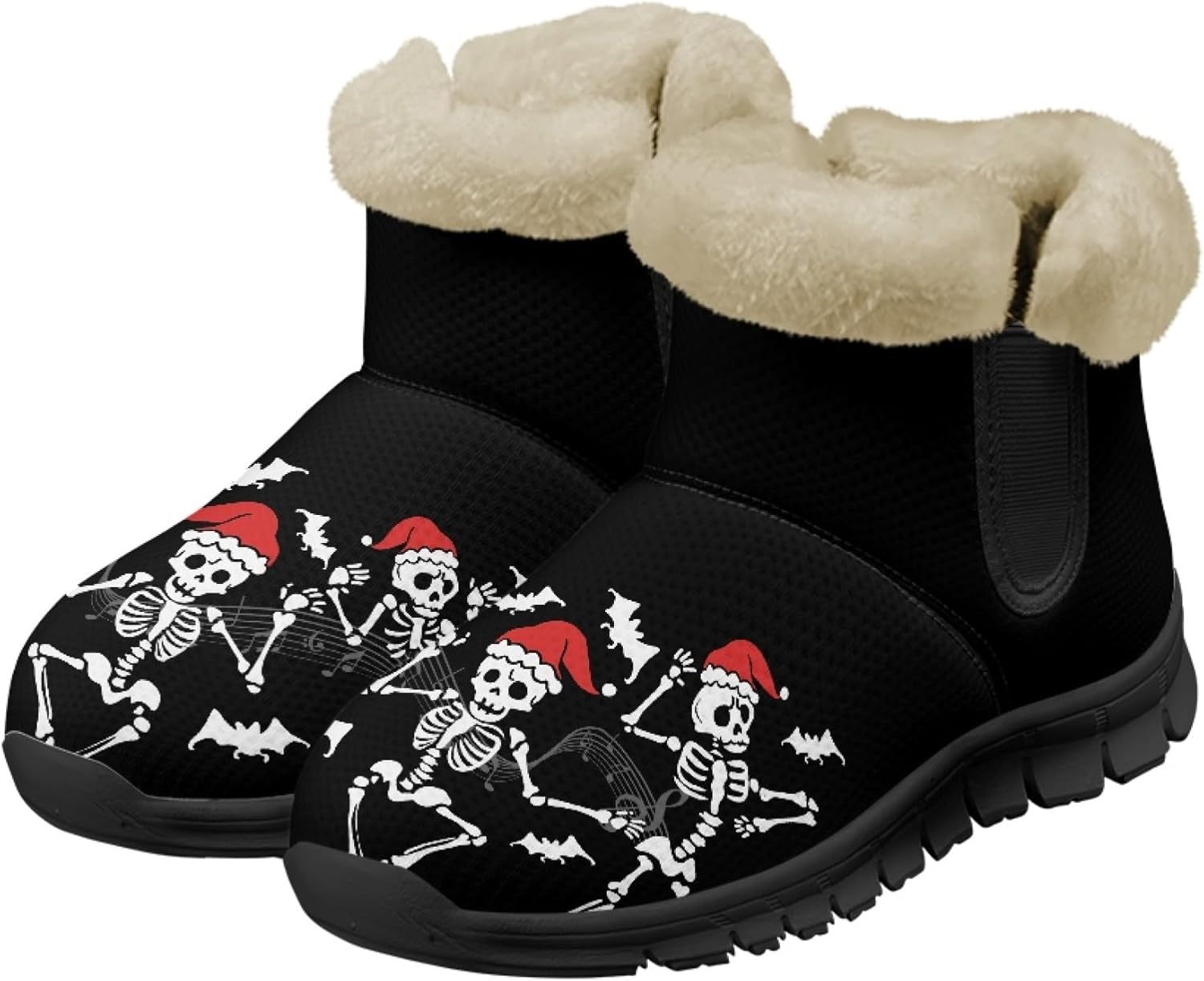 

Зимние ботинки Micoklinlin Art с отделкой фланелью для мужчин и женщин, унисекс, теплые домашние ботильоны на каждый день, уютные на молнии, черный