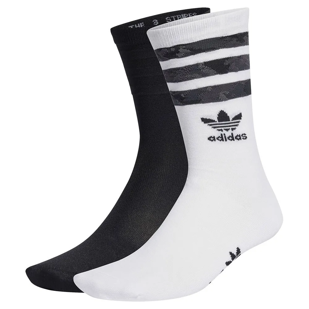 

Носки adidas Originals Camo crew 2 pairs, белый/черный