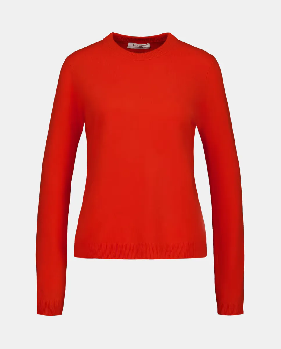 

Кашемировый женский свитер с круглым вырезом Easy Wear, оранжевый