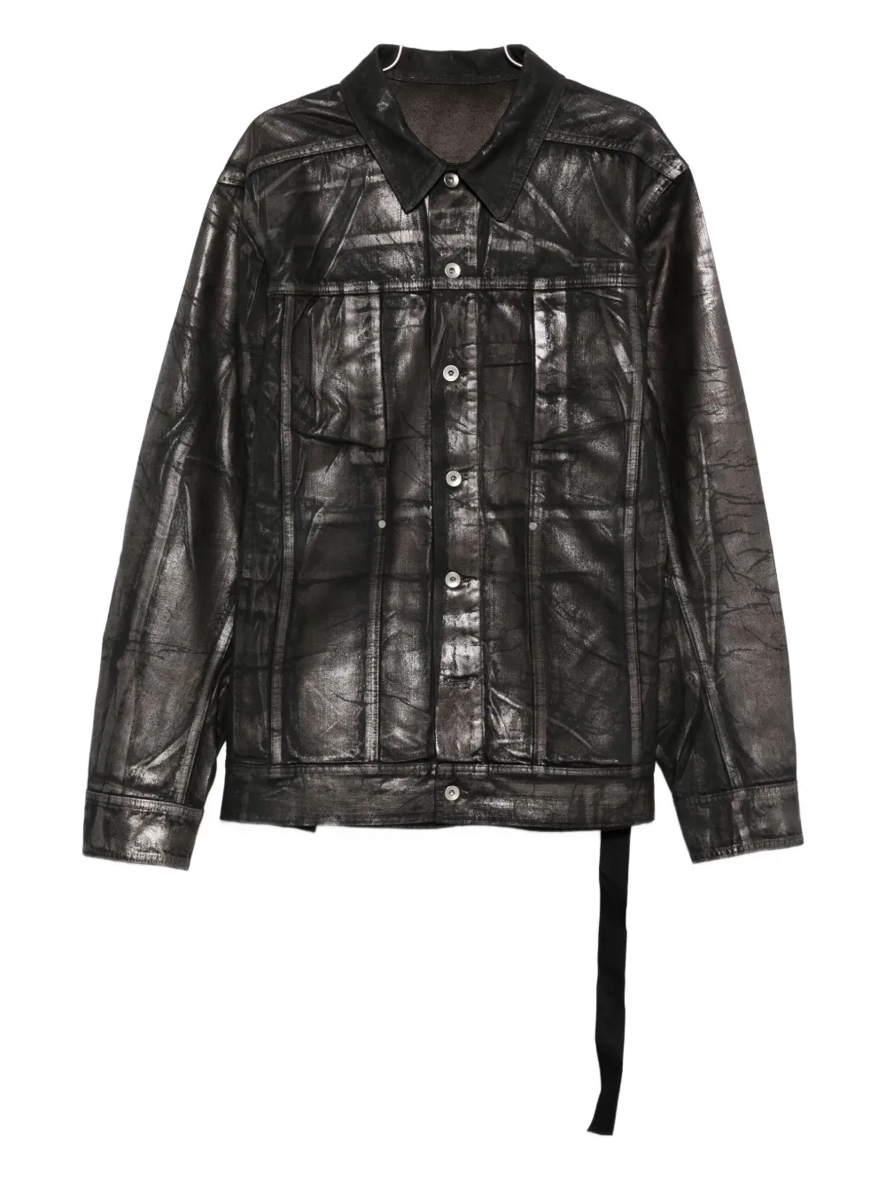 

Джинсовая куртка с эффектом металлик Jumbo Rick Owens DRKSHDW, черный