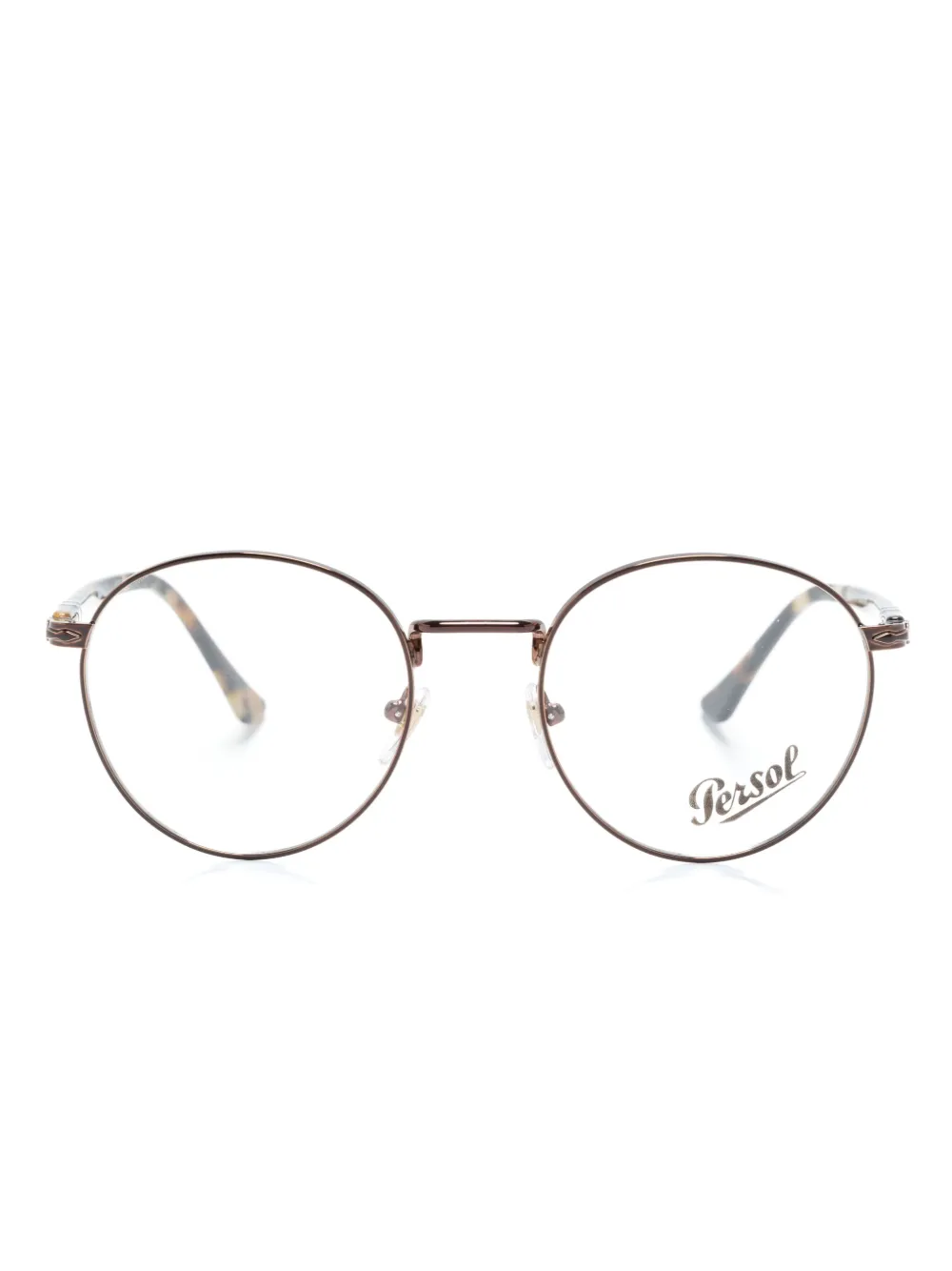 

Очки в круглой оправе черепаховой расцветки Persol, коричневый