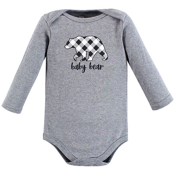 Боди для мальчика Infant boy с длинным рукавом, baby bear gray black, 3 шт, 3-6 месяцев Hudson Baby — фото 3