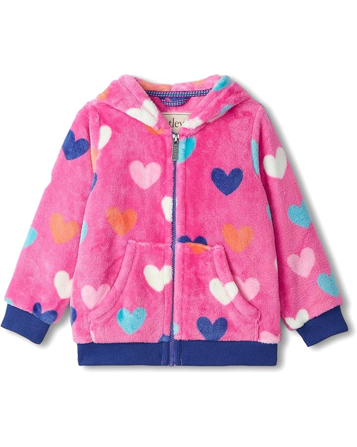 

Худи Hatley Kids Hearts Fuzzy Fleece Zip-Up Hoodie, розовый