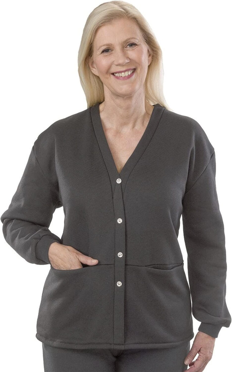 

Свитер Silverts Plus Size Fleece Cardigan Open Back, серый