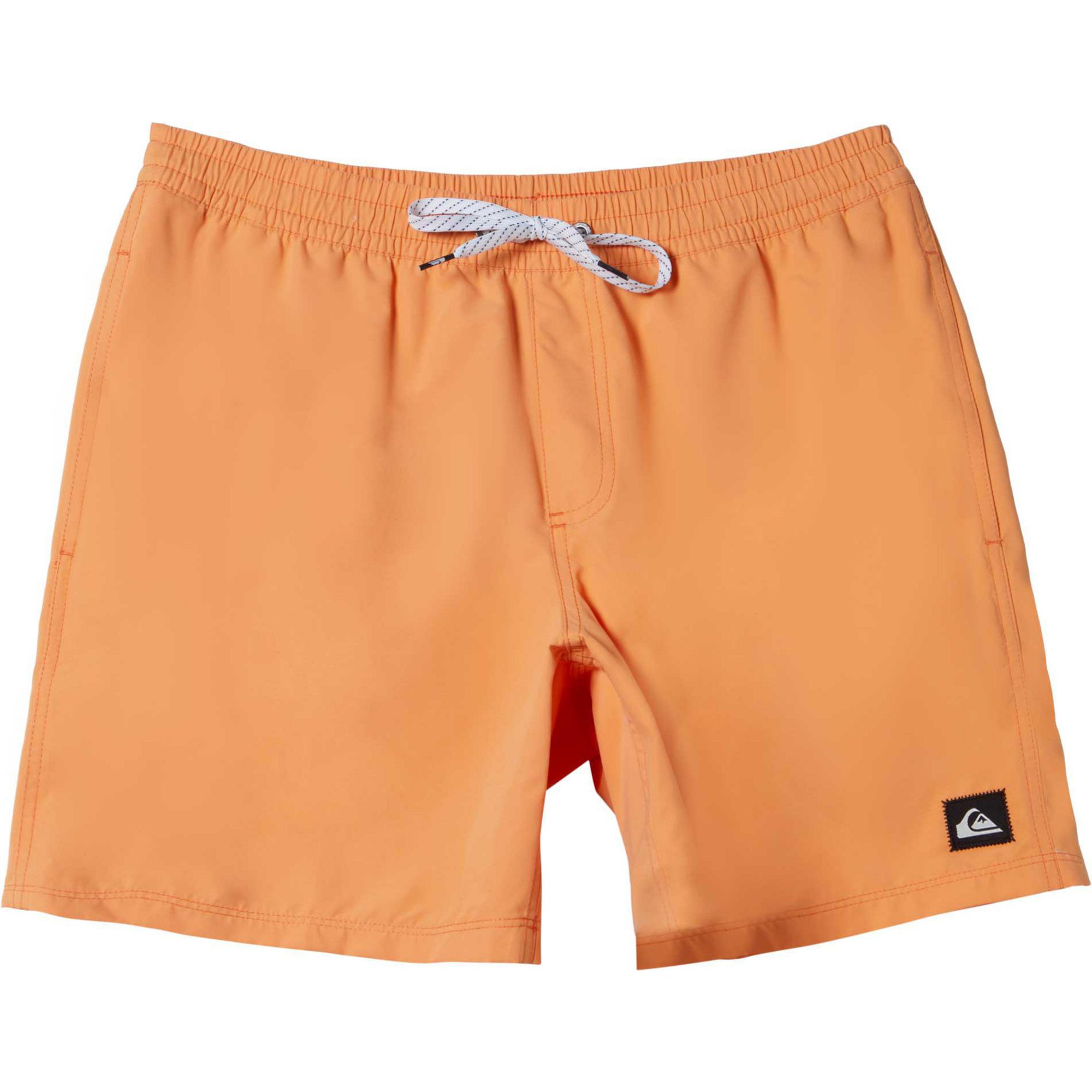 

Мужские повседневные однотонные волейбольные шорты длиной 17 дюймов с эластичным поясом. Quiksilver, Tangerine