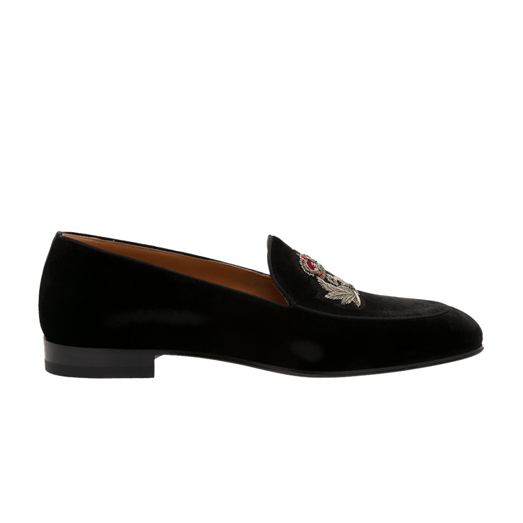 

Кроссовки Christian Louboutin Crest On The Nile Flat Velvet 'Black', черный