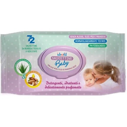 

Салфетки с алоэ и миндальным маслом 72 салфетки, Idrofil