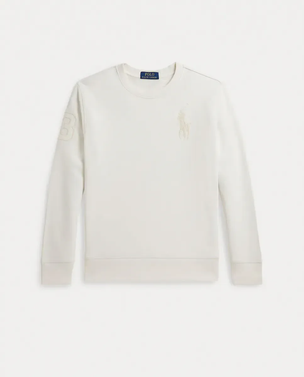 Унисекс-свитшот с круглым воротником и большим пони Polo Ralph Lauren, Blanco Roto