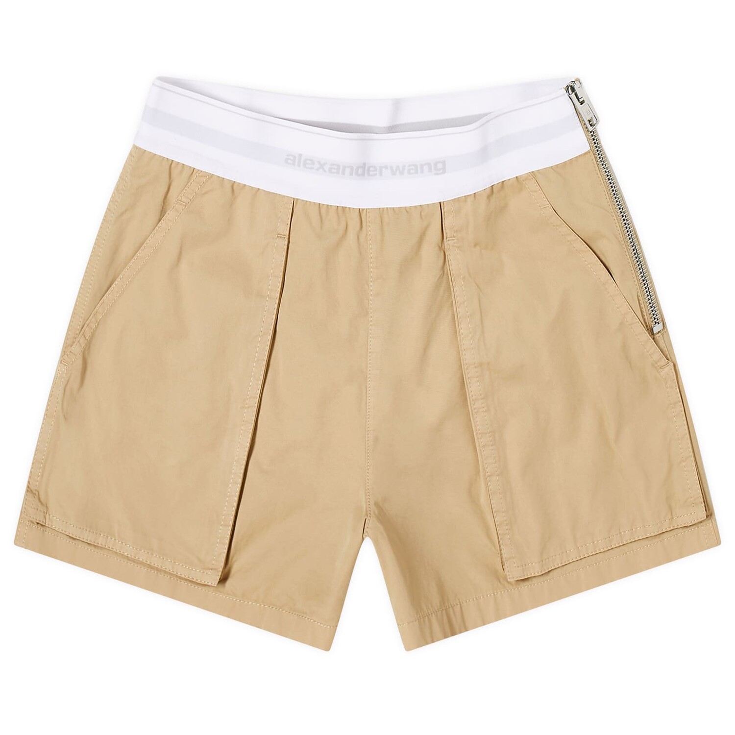 

Шорты Alexander Wang High Waisted Cargo Rave Shorts, цвет Feather