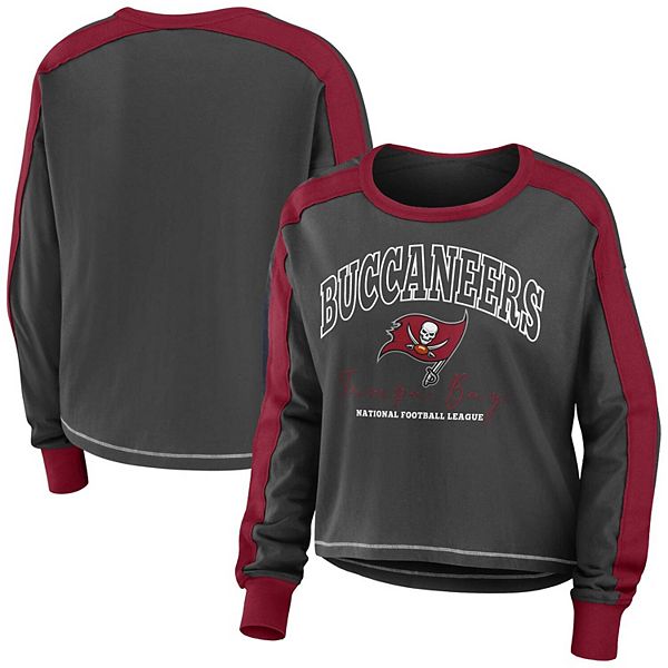 

Женская футболка с длинным рукавом Tampa Bay Buccaneers цветной блок Wear By Erin Andrews